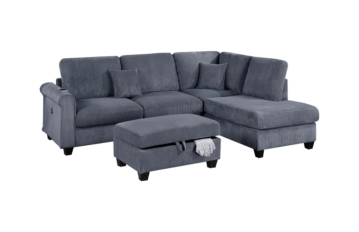 3-Pieces Sectional Sofa Set