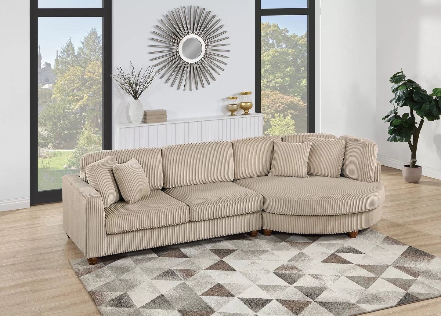 2-Pieces XL Sectional Sofa