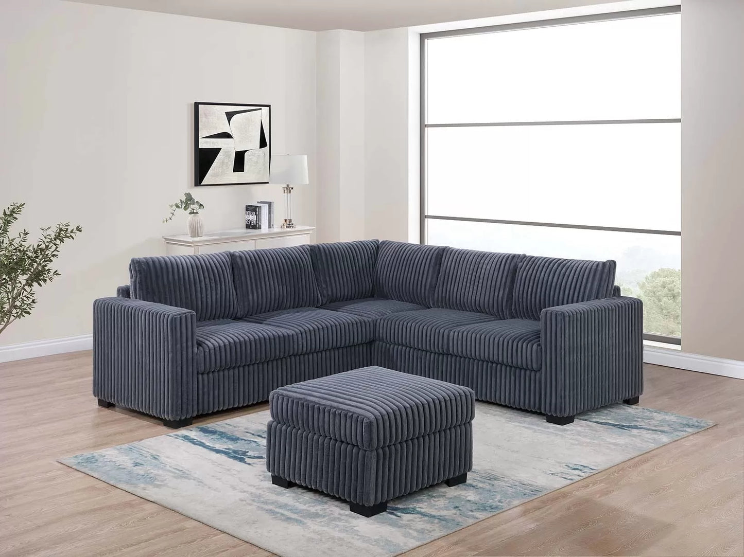 4-Pieces Sectional Sofa Set