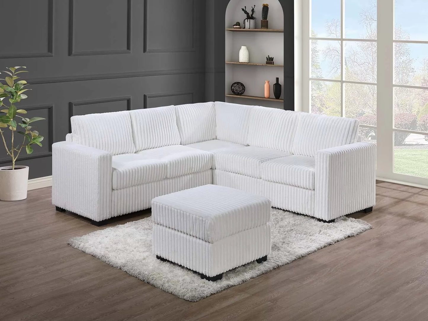 4-Pieces Sectional Sofa Set