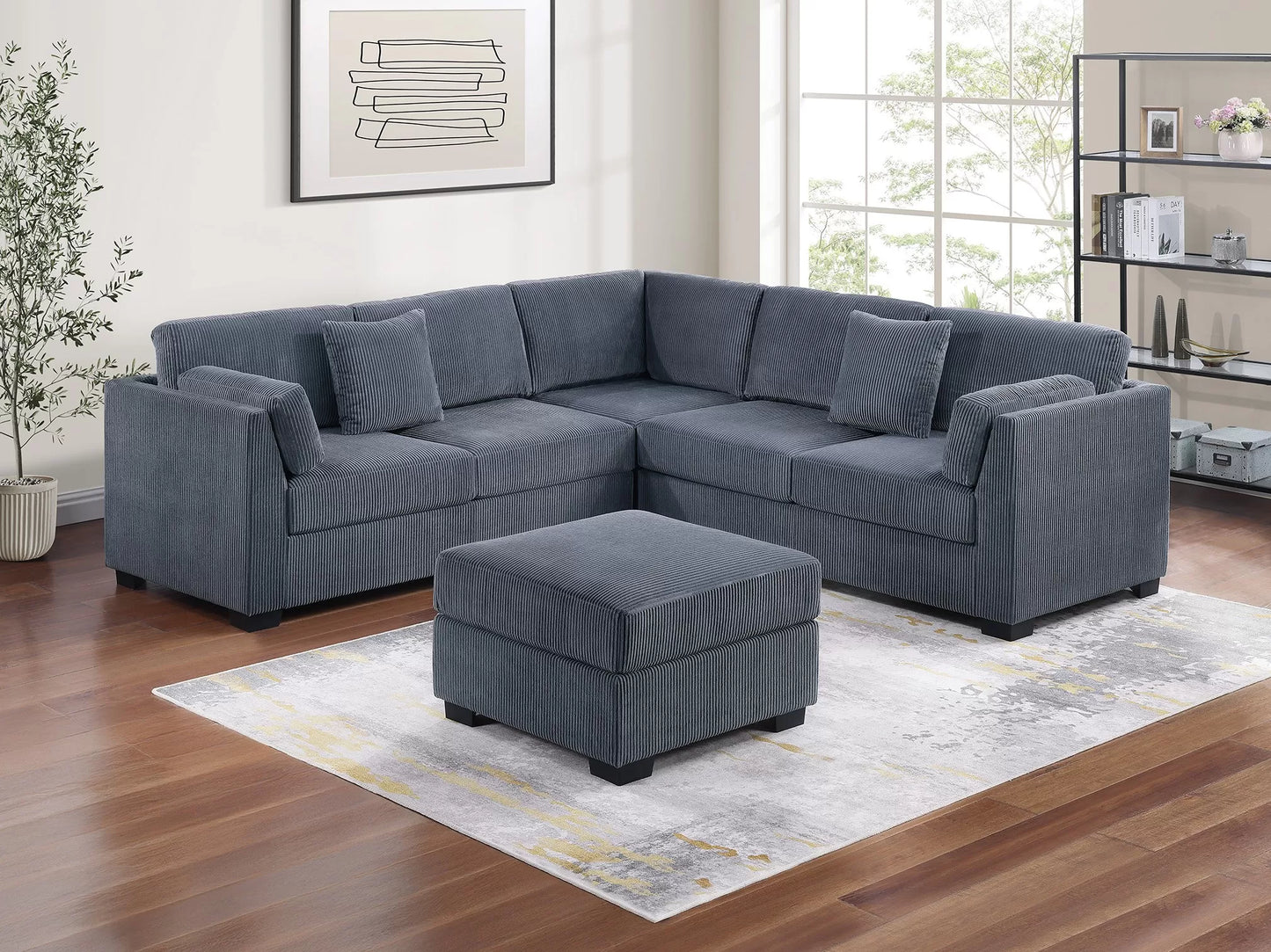 4-Pieces Sectional Sofa Set