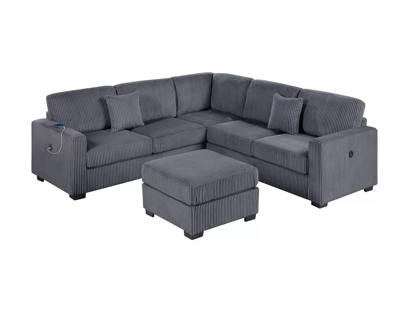4-Pieces Sectional Sofa Set