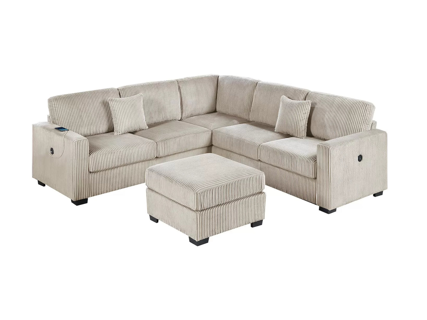 4-Pieces Sectional Sofa Set