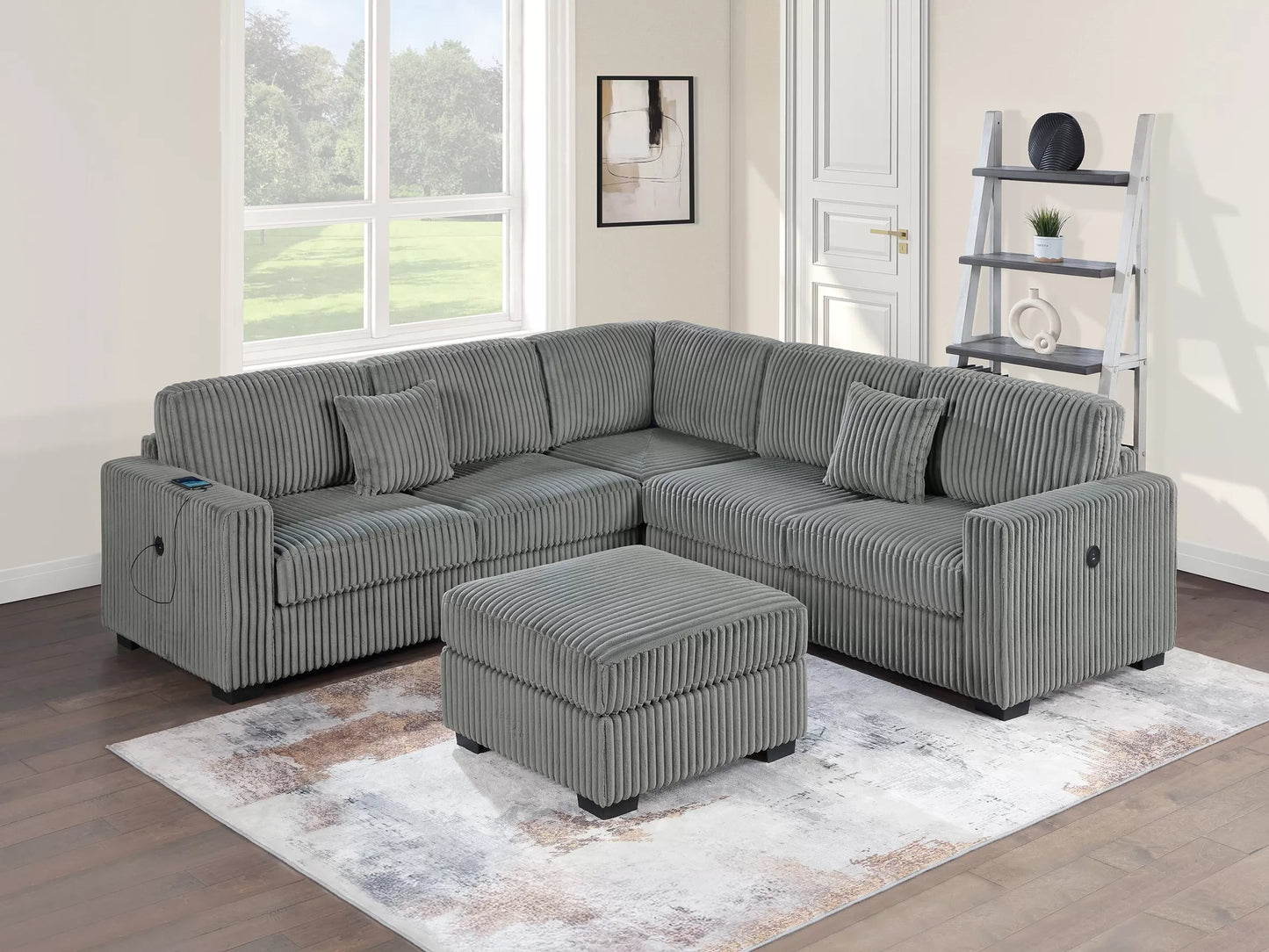 4-Pieces Sectional Sofa Set
