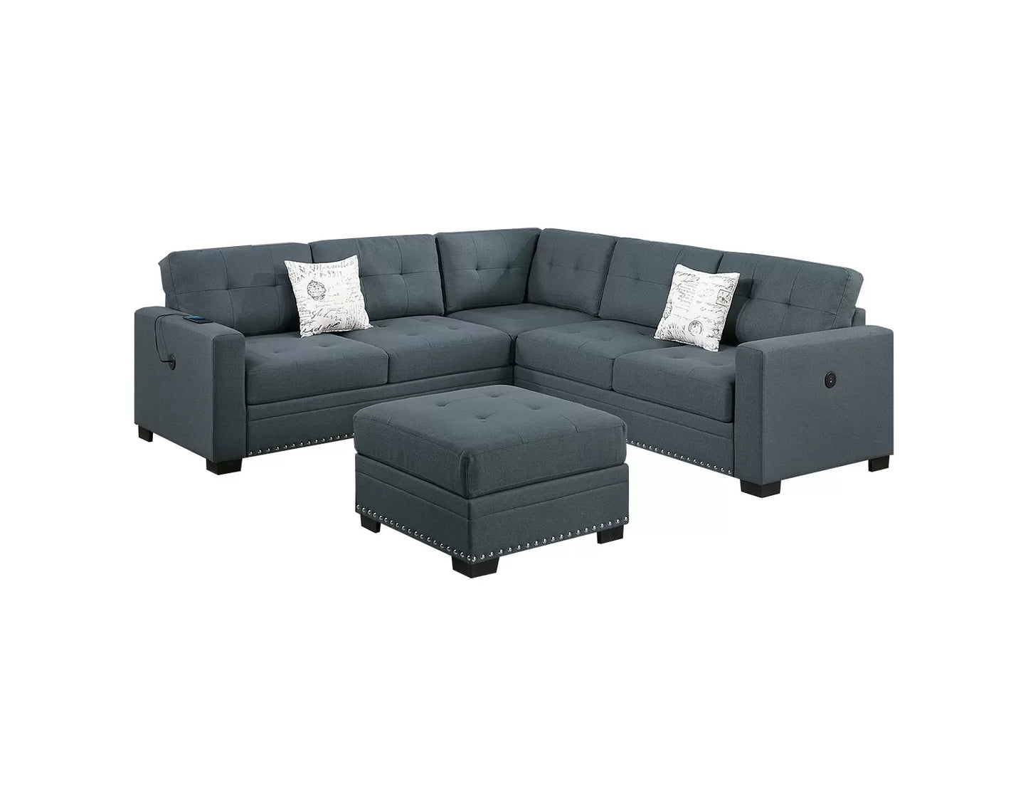4-Pieces Sectional Sofa Set