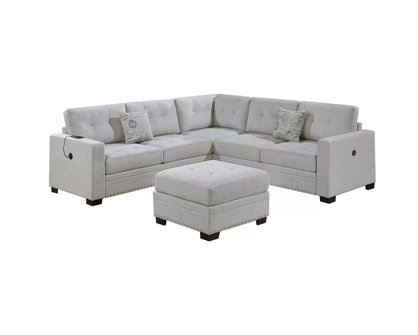 4-Pieces Sectional Sofa Set