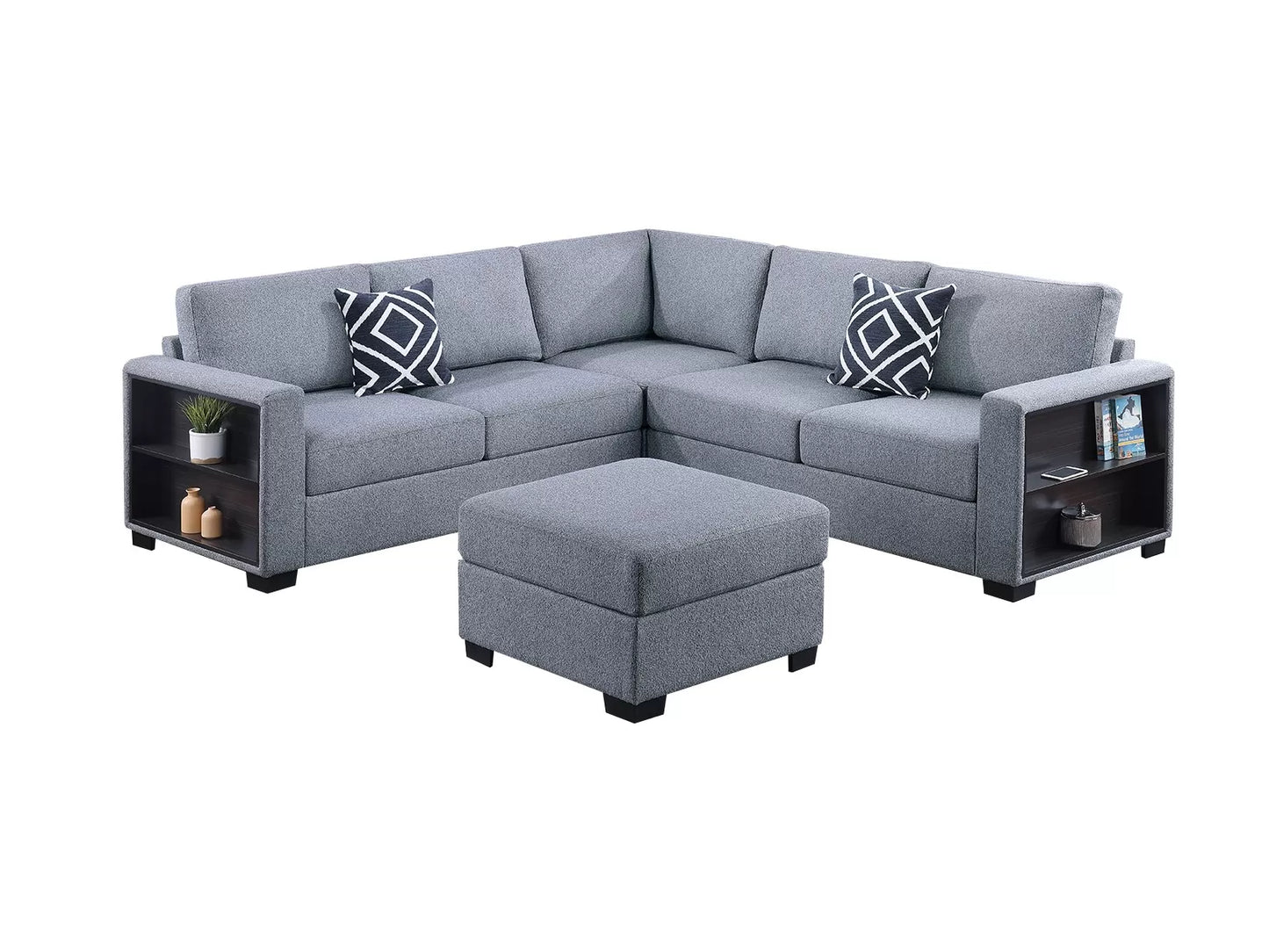 4-Pieces Sectional Sofa Set