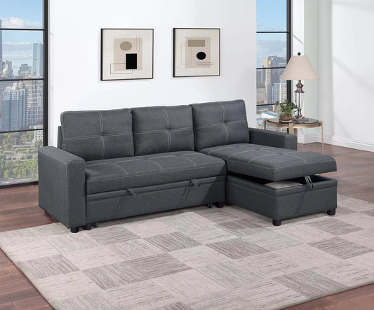2-Pieces Reversible Convertible Sectional Sofa