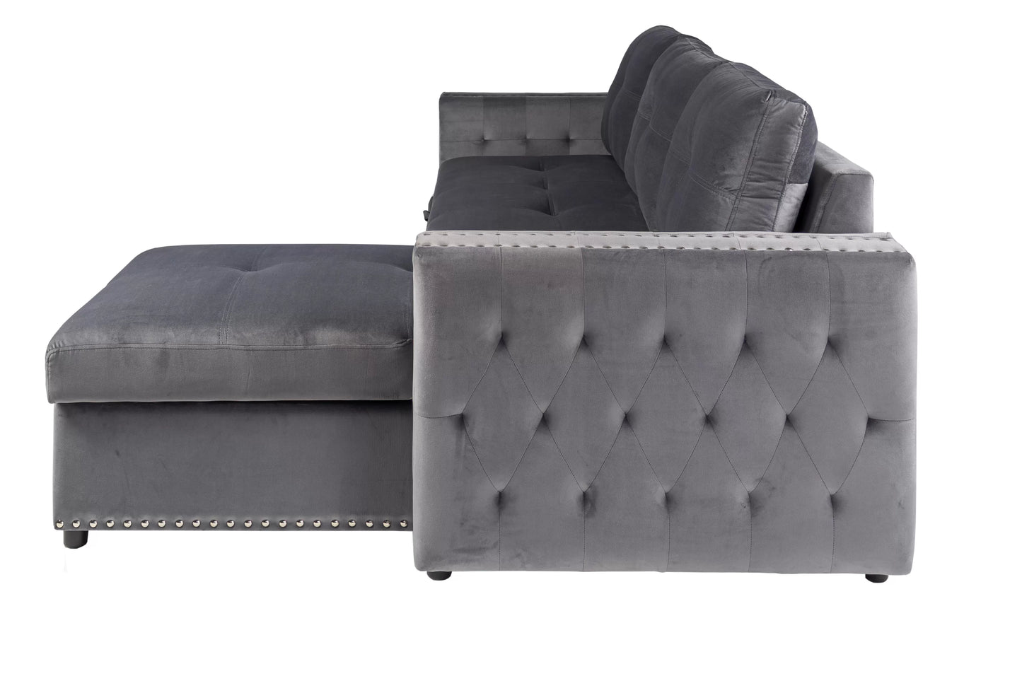 2-Pieces Reversible Convertible Sectional Sofa