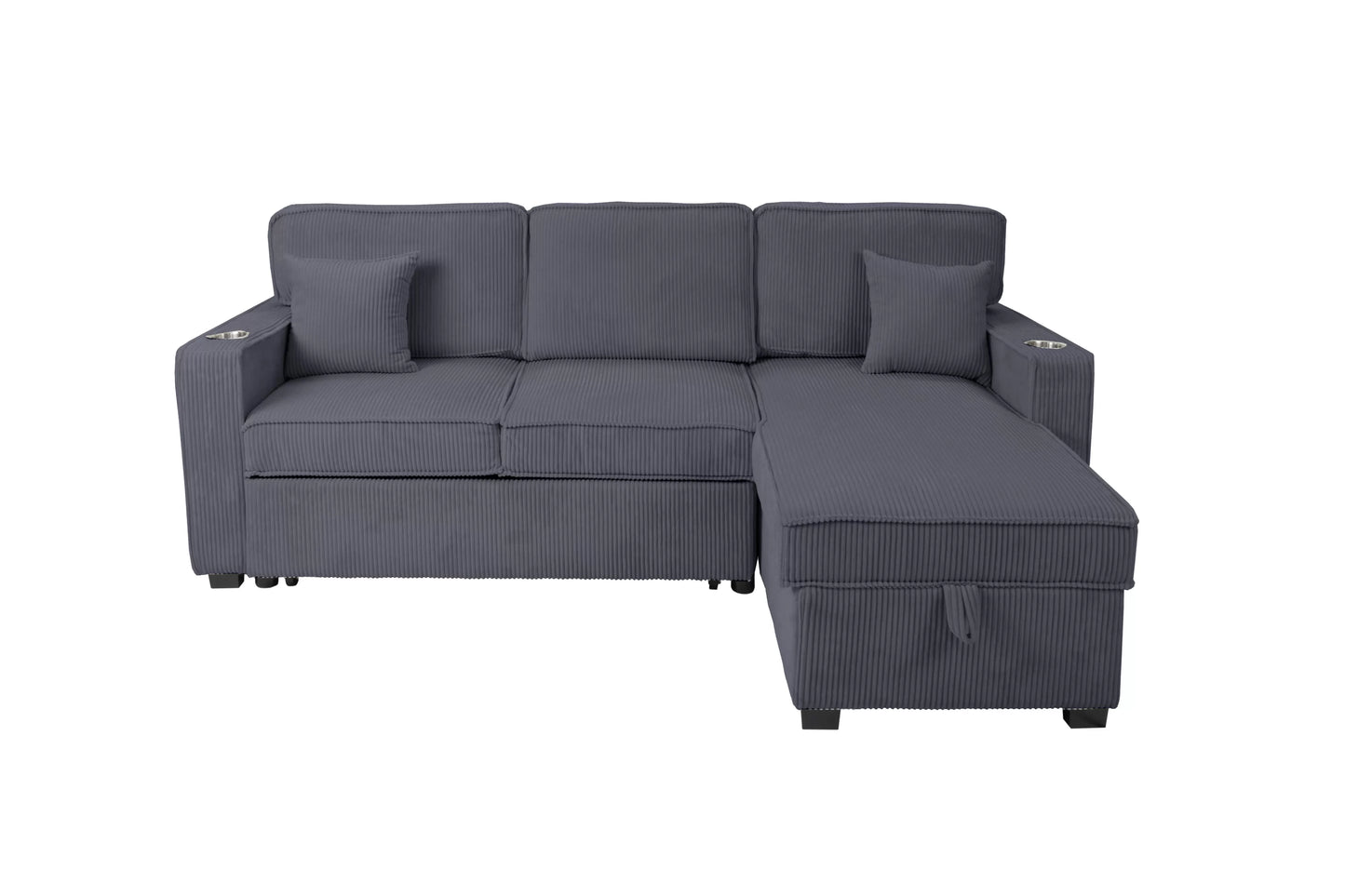 2-Pieces Reversible Convertible Sectional Sofa
