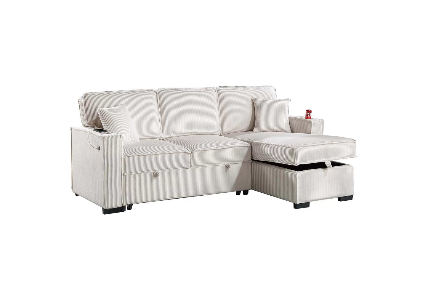 2-Pieces Reversible Convertible Sectional Sofa