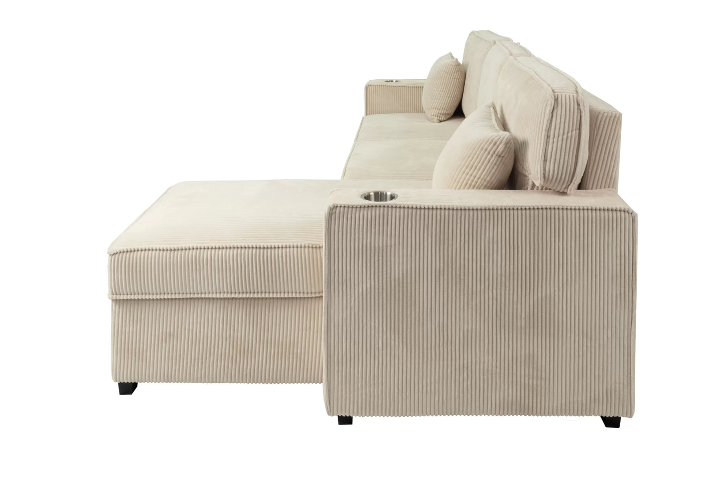 2-Pieces Reversible Convertible Sectional Sofa