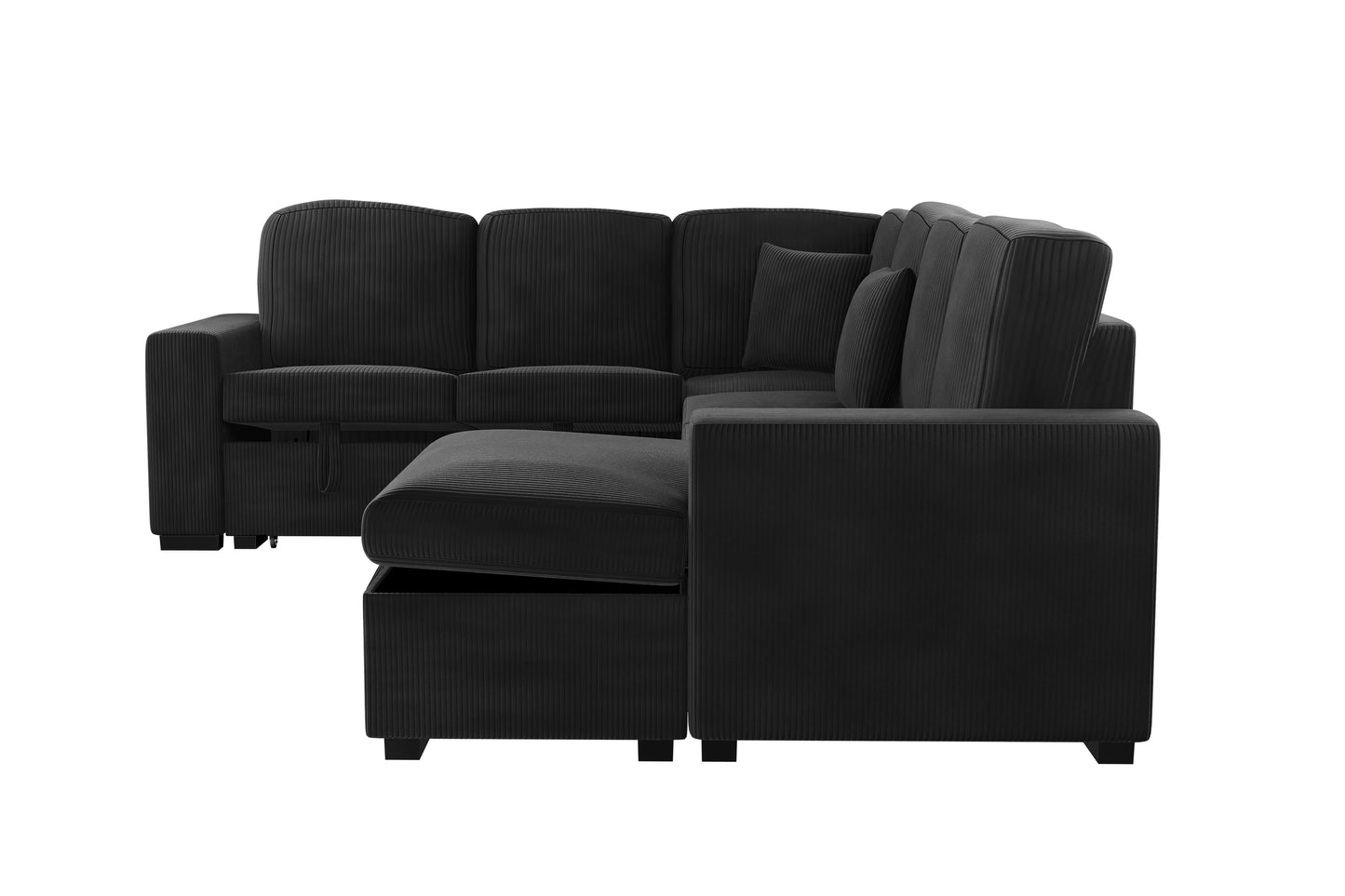 4-Pieces Convertible Sectional Sofa