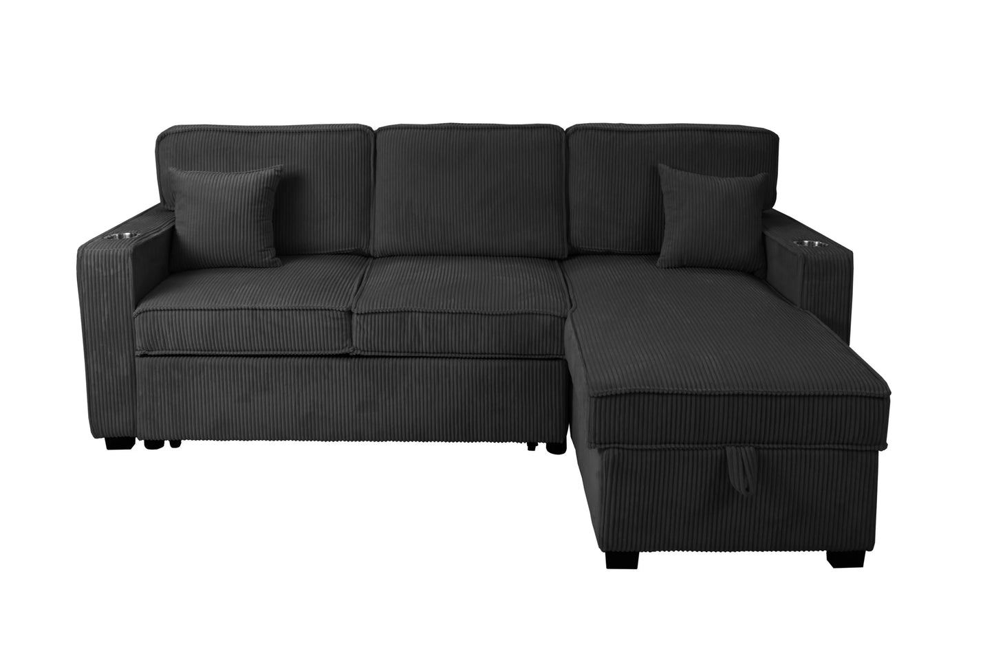 2-Pieces Reversible Convertible Sectional Sofa