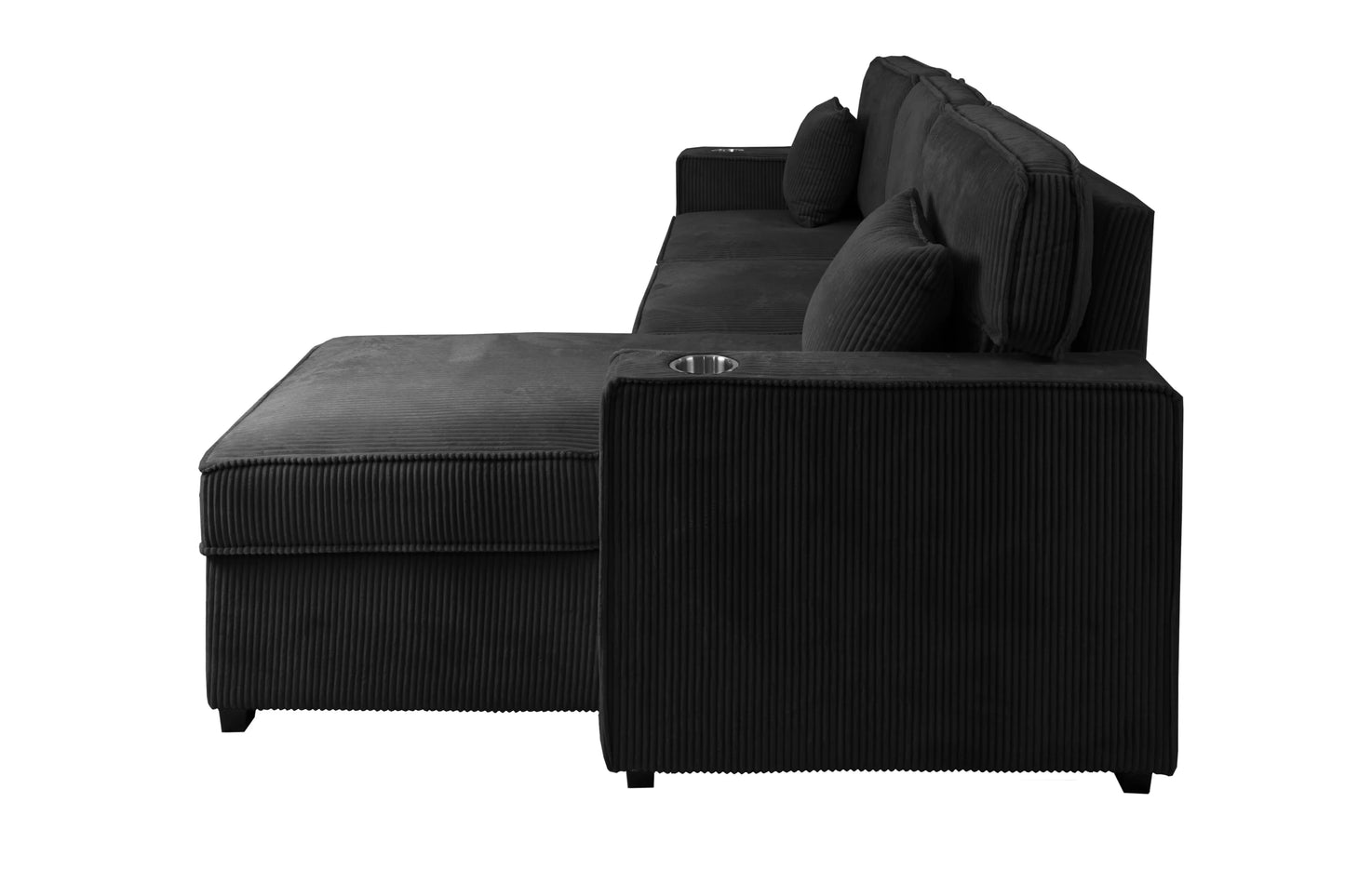 2-Pieces Reversible Convertible Sectional Sofa