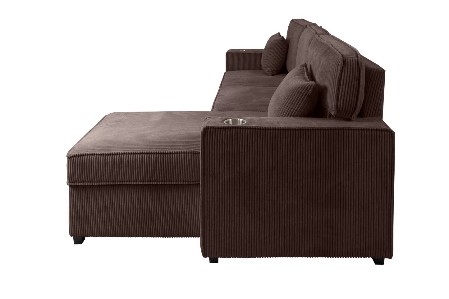 2-Pieces Reversible Convertible Sectional Sofa