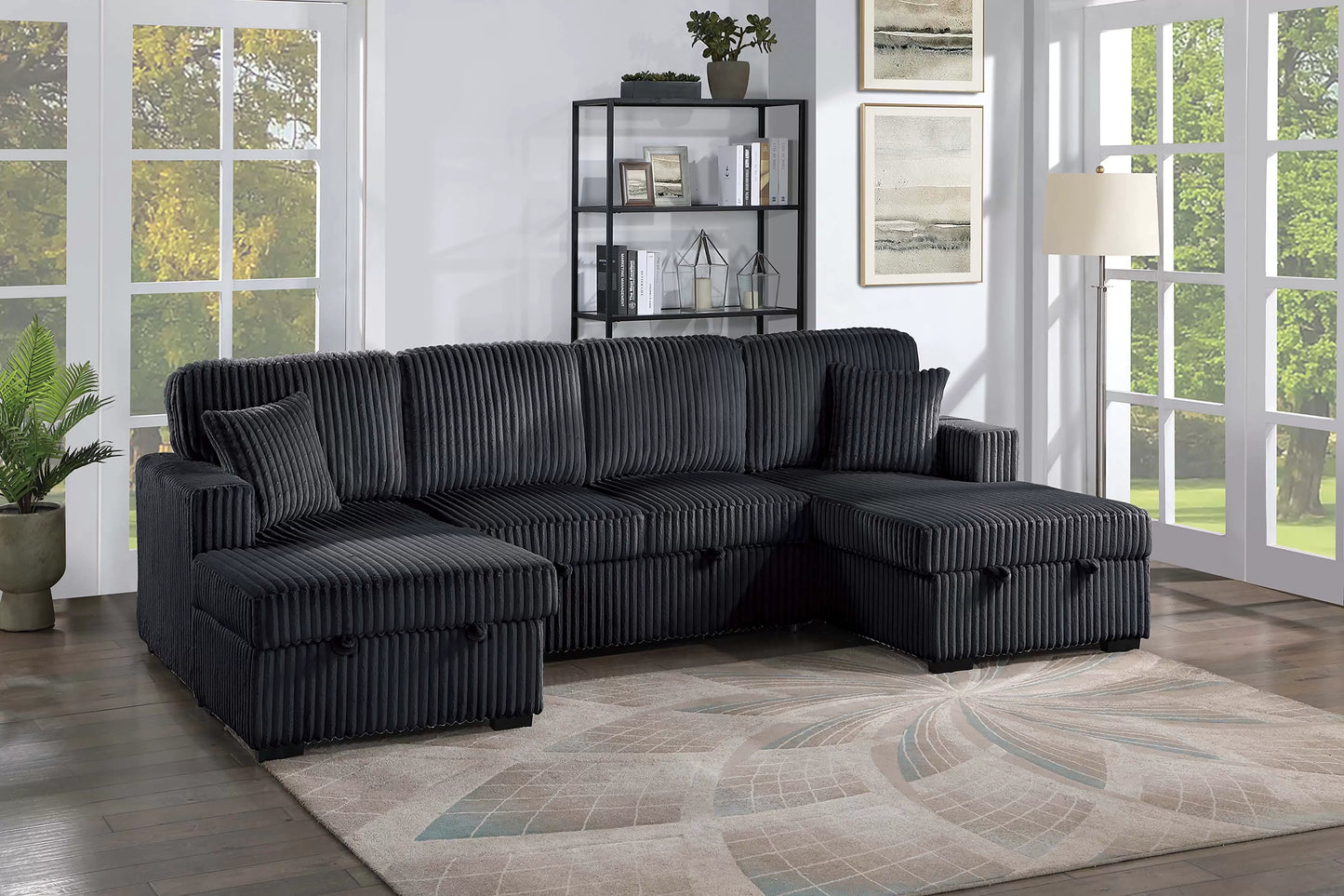 3-Pieces Convertible Sectional Sofa