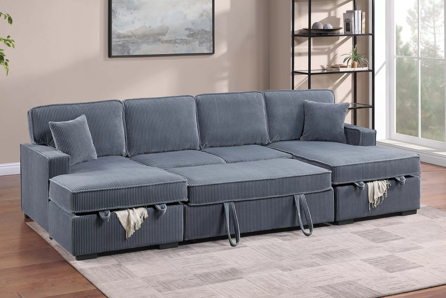 3-Pieces Convertible Sectional Sofa