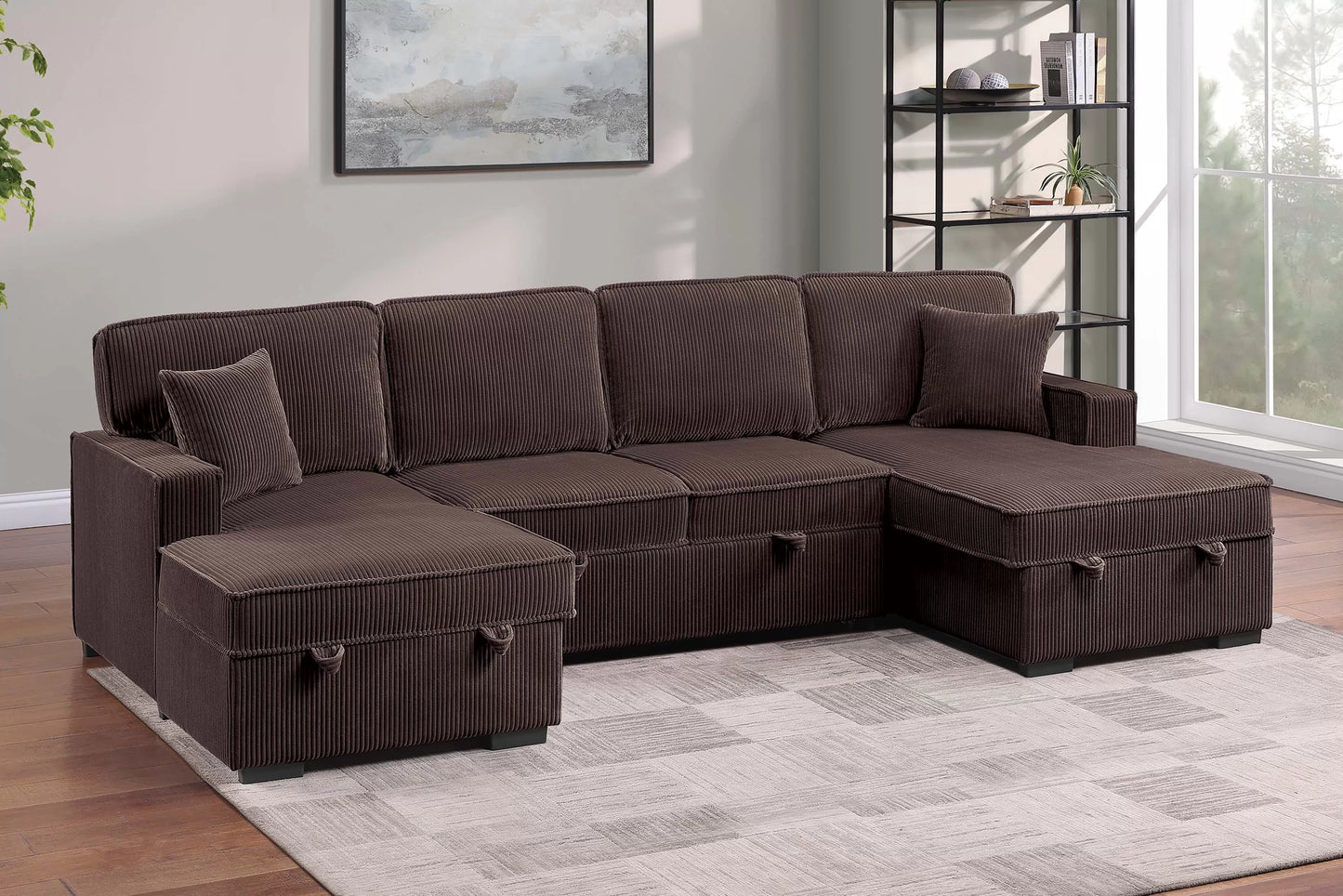 3-Pieces Convertible Sectional Sofa