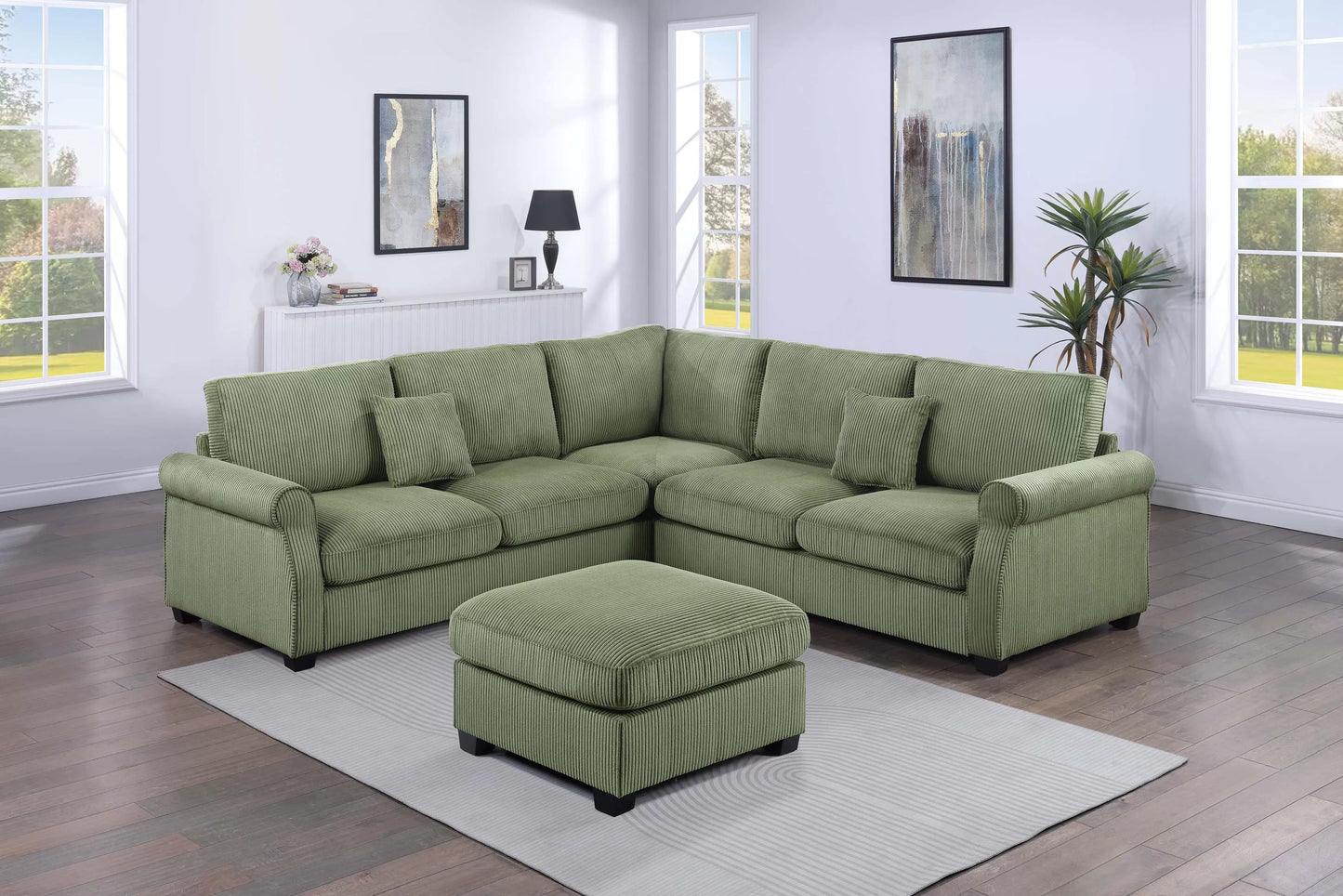 4-Pieces Sectional Sofa Set