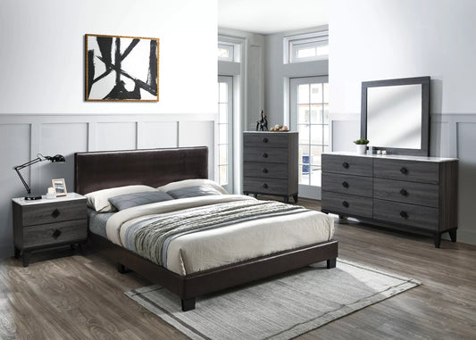 Full/Queen Size Bed, Faux Leather