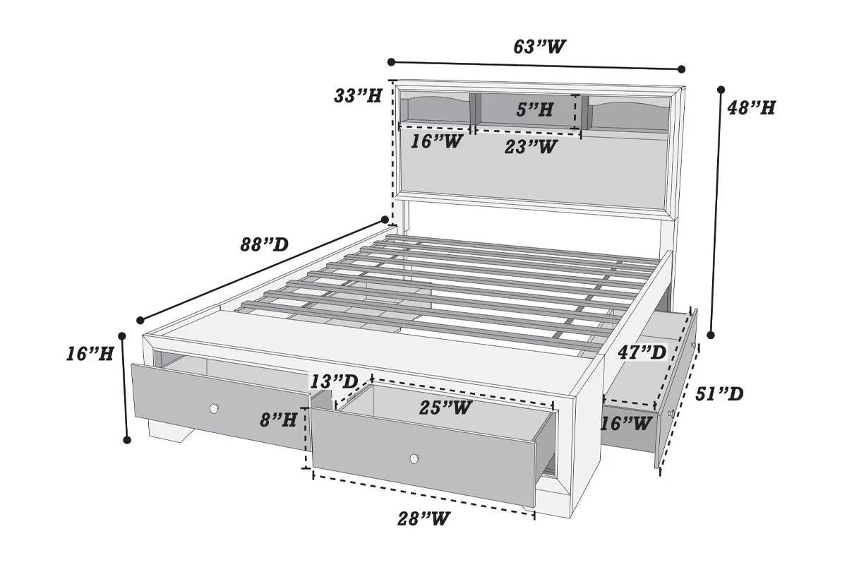 Queen/Eastern King Size Bed