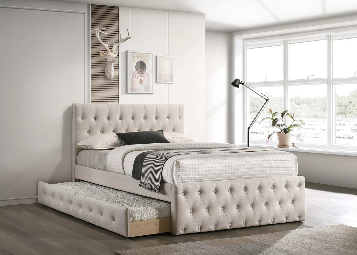 Twin/Full Bed with Twin Trundle