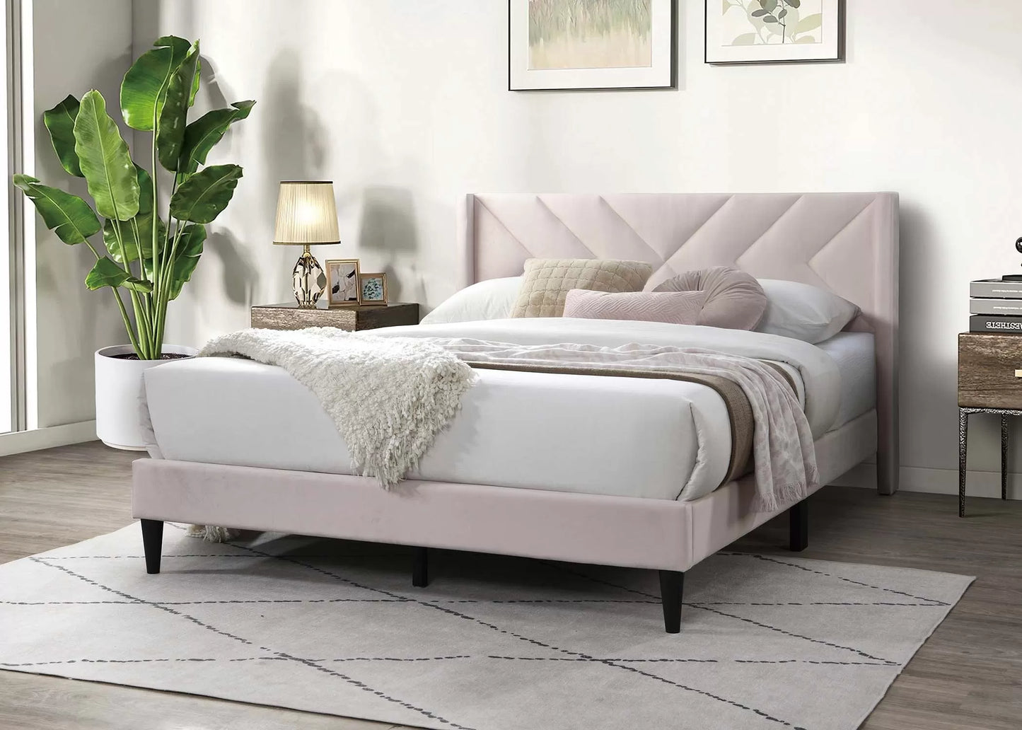Full/Queen Size Bed, Velvet