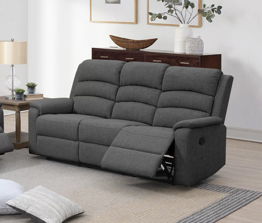 Sofa, Dark Gray-Sincere Bone, Burlap-Like Fabric
