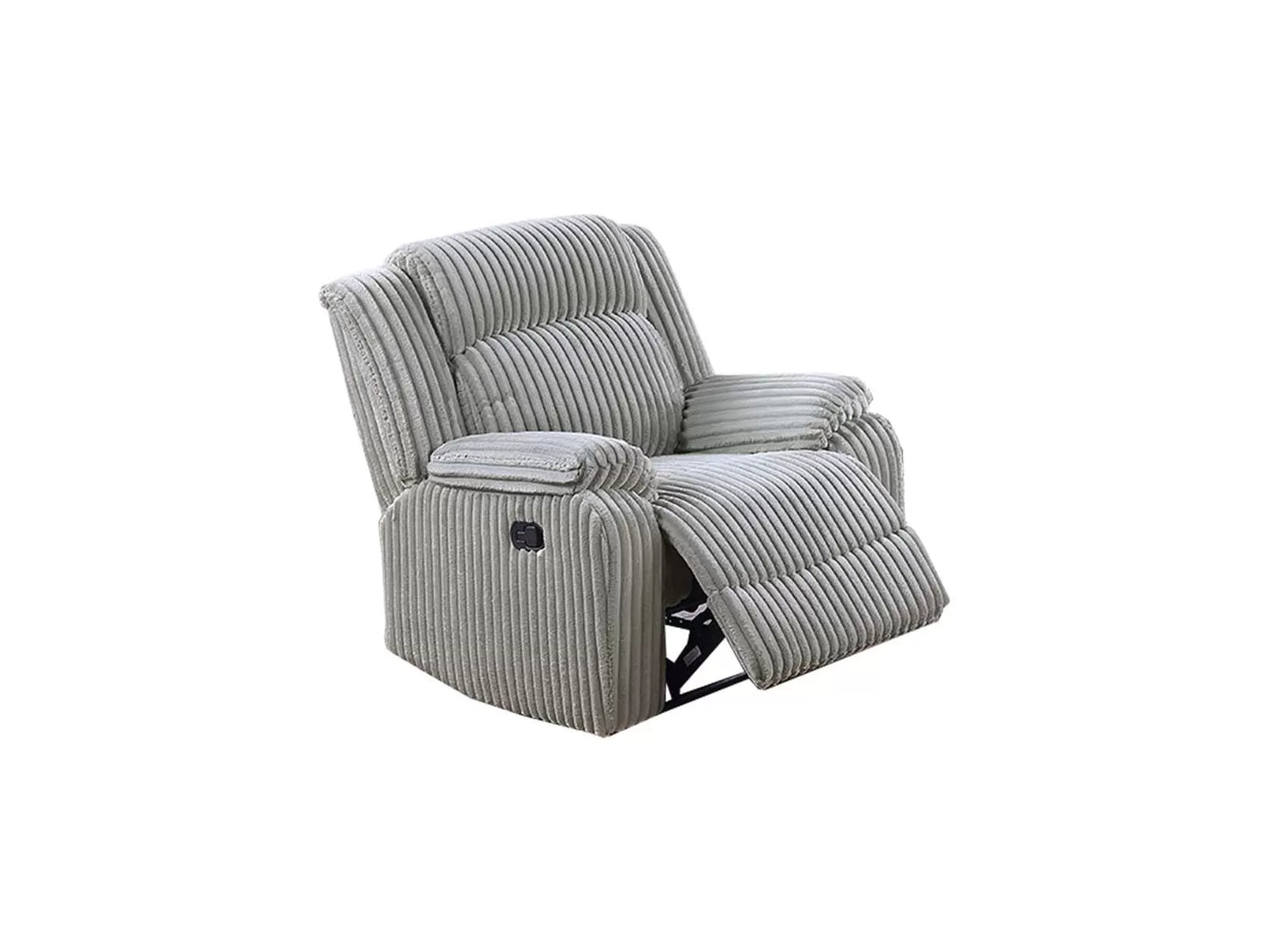 Single Recliner, Ash-Smoke, Fur-Like Corduroy