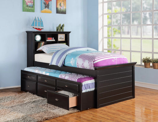 Twin bed With Twin Trundle and Storage Drawers