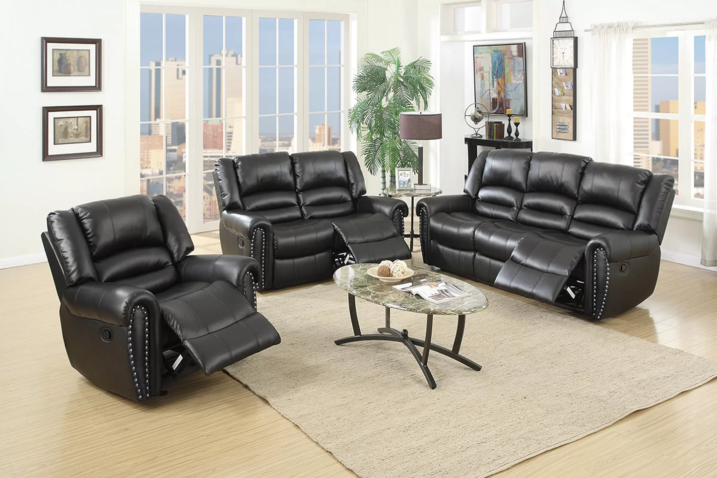 Single Recliner, Back, Bonded Leather
