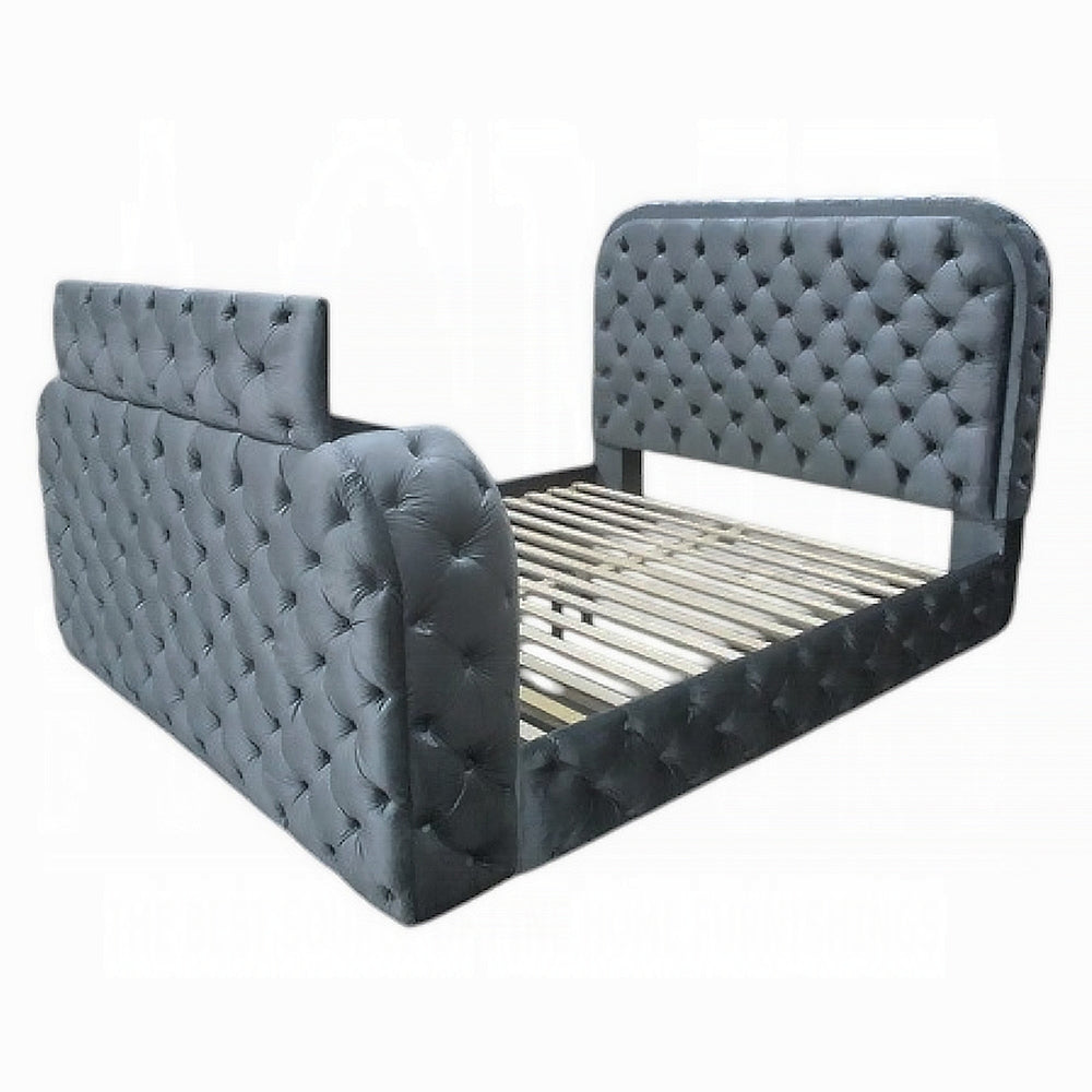 Kana Queen/ E King Bed w/LED, Fireplace & TV Stand
