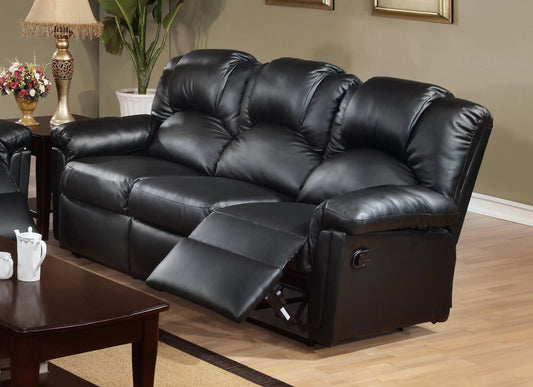 Sofa, Black, Bonded Leather