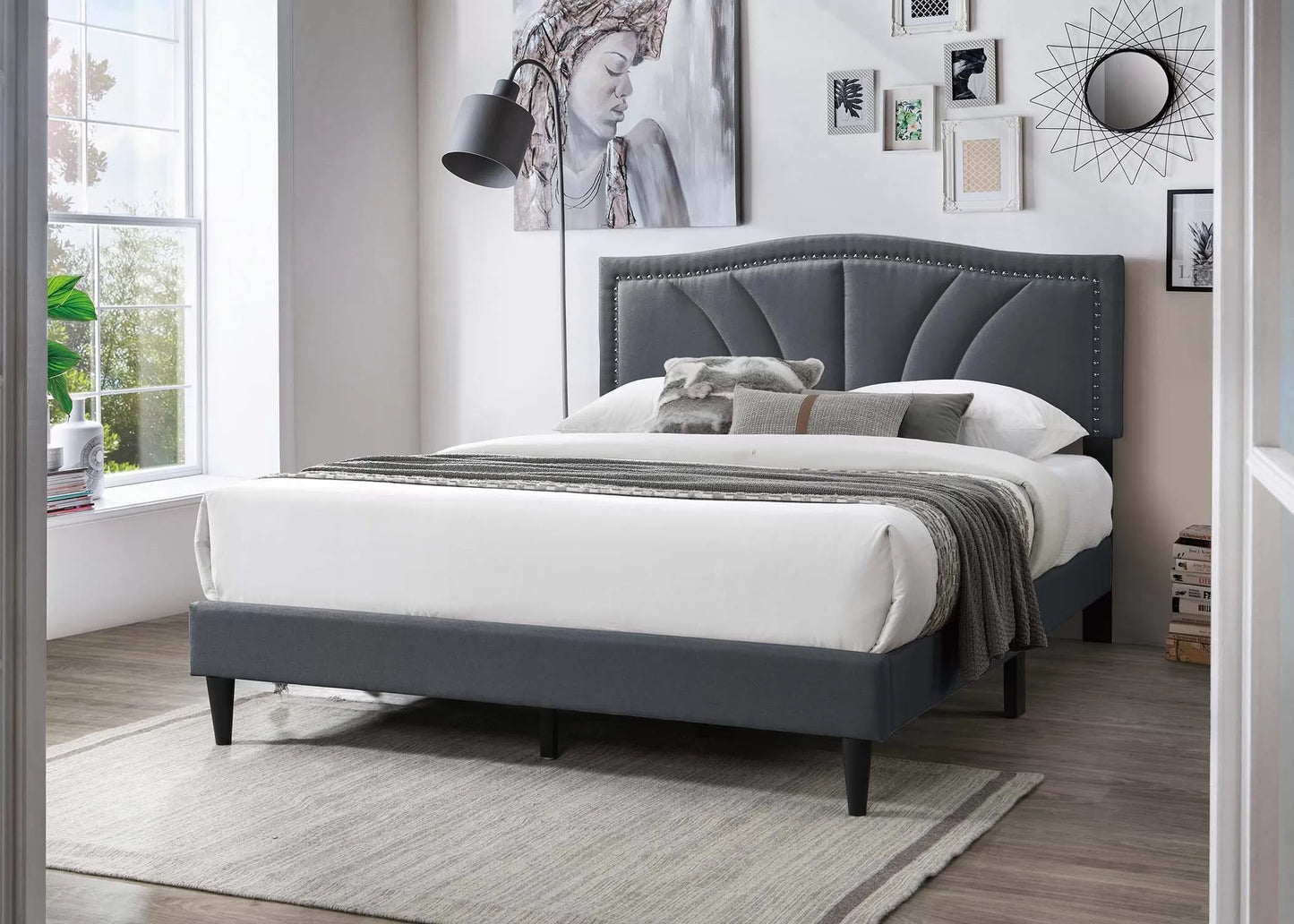 Full/Queen Size Bed, Burlap
