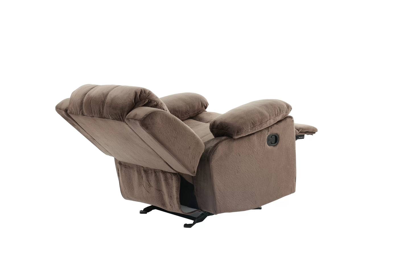 Single Recliner, Chocolate, Padded Suede