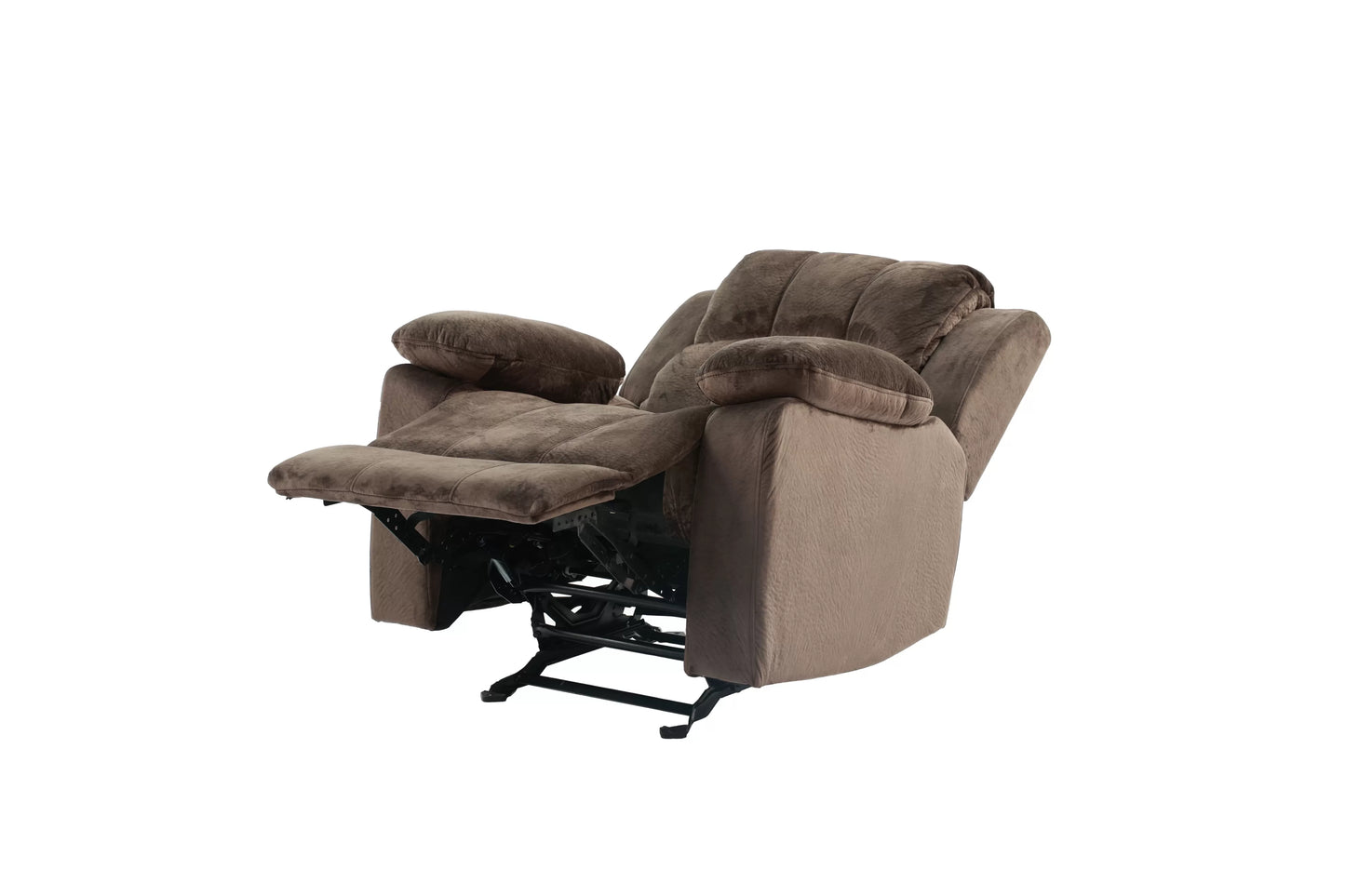 Single Recliner, Chocolate, Padded Suede