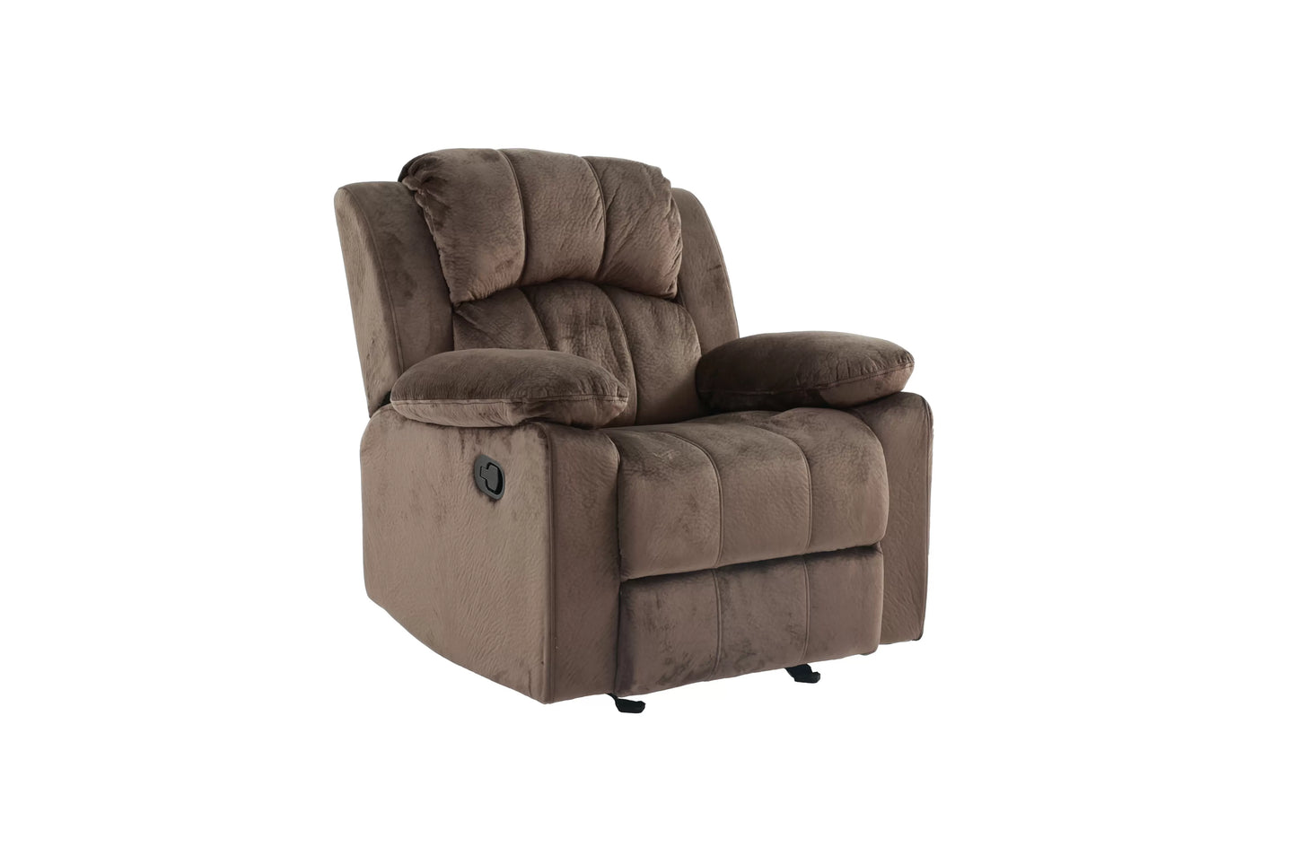 Single Recliner, Chocolate, Padded Suede