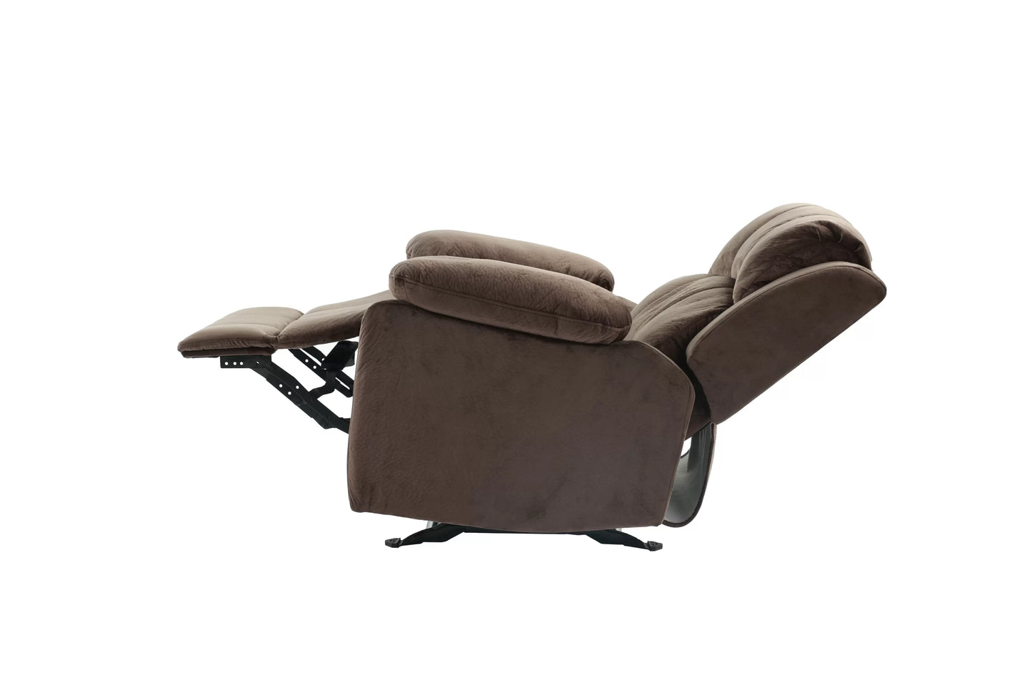 Single Recliner, Chocolate, Padded Suede