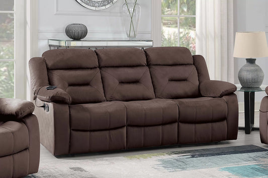 Sofa, Chocolate-Dark Gray, Velvet