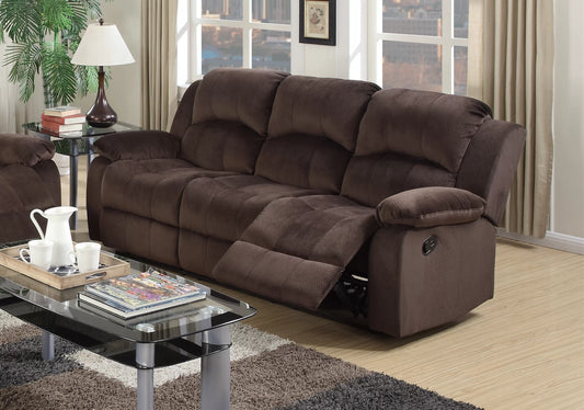 Sofa, Chocolate, Padded Suede