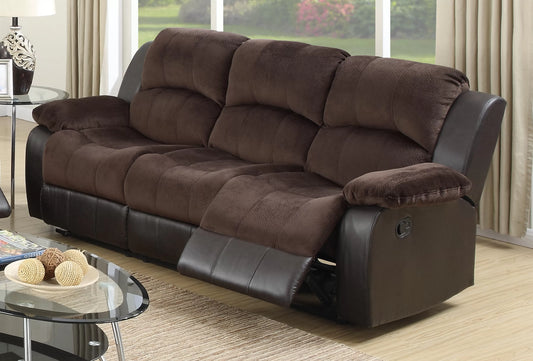 Sofa, Chocolate, Padded Suede