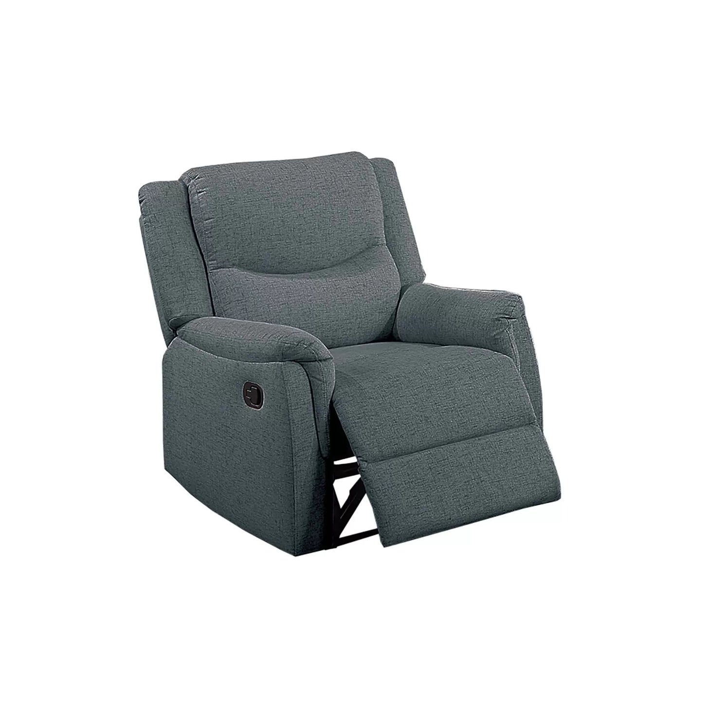 Single Recliner, Dark Gray-Sincere Bone, Burlap-Like Fabric