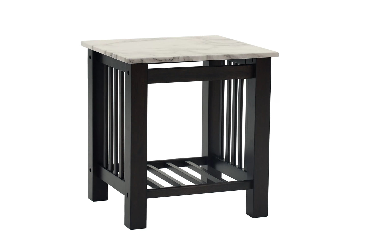 End Table, Faux Marble Top
