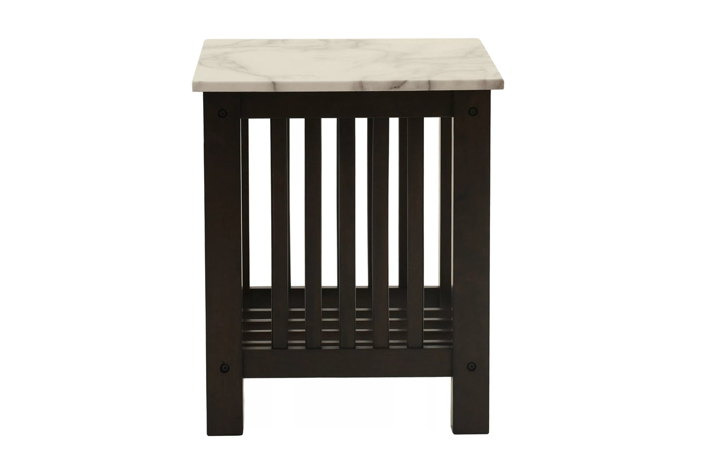 End Table, Faux Marble Top