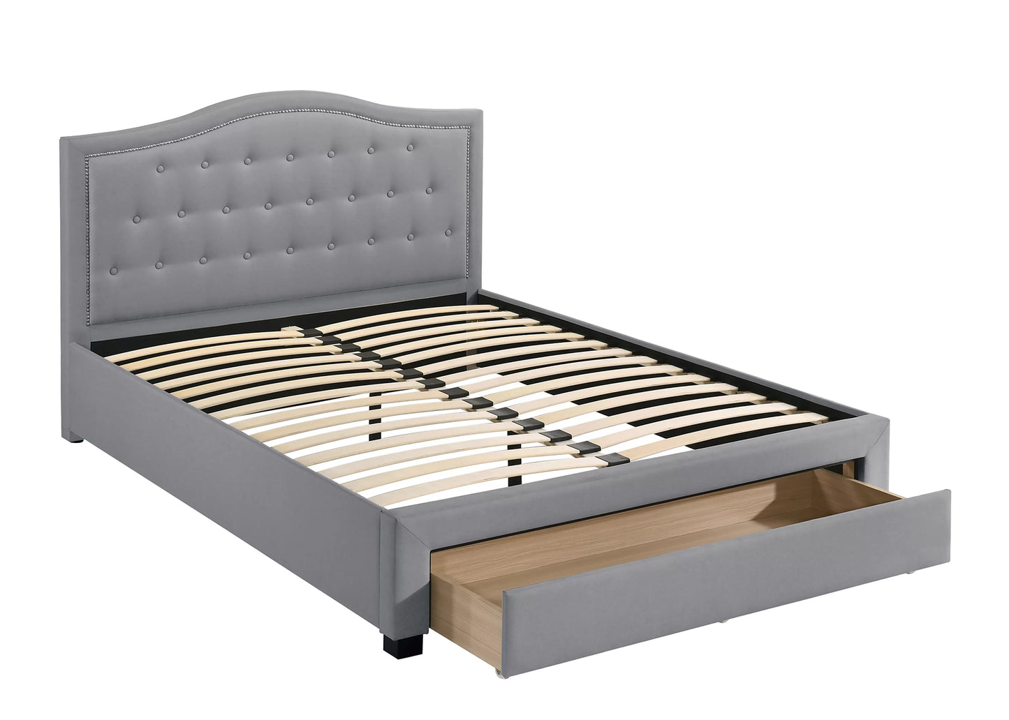 Full/Queen Size Bed, Burlap and Storage Drawers