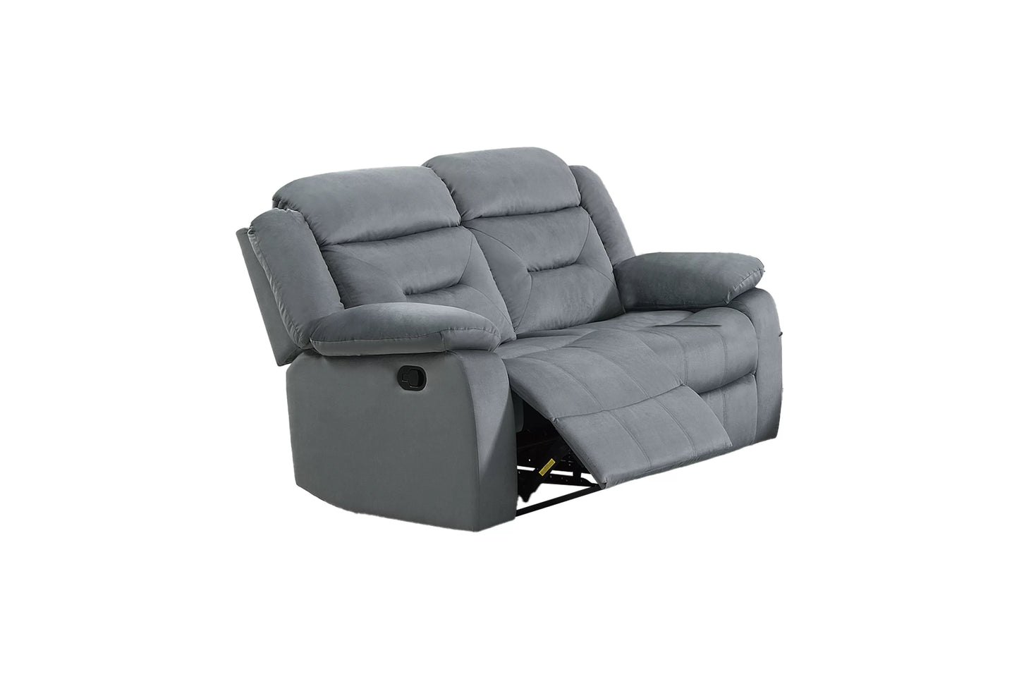 Recliner Loveseat, Chocolate-Dark Gray, Velvet
