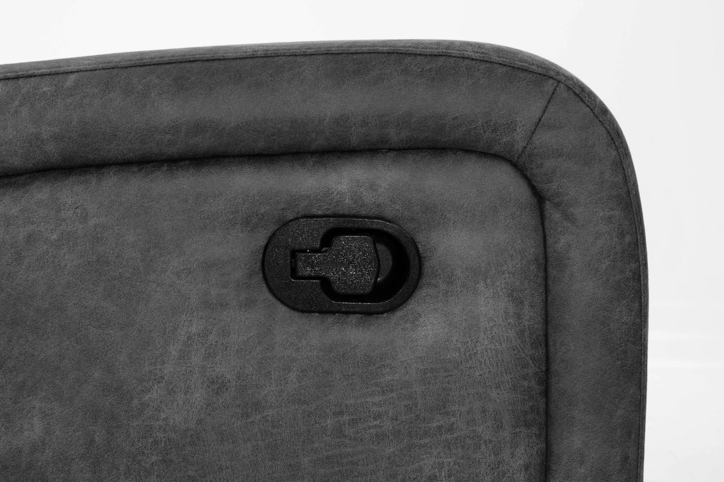Single Recliner, Smoke-Chestnut, Leather-Like Fabric