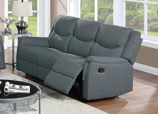 Sofa, Dark Gray-Sincere Bones, Burlap-Like Fabric
