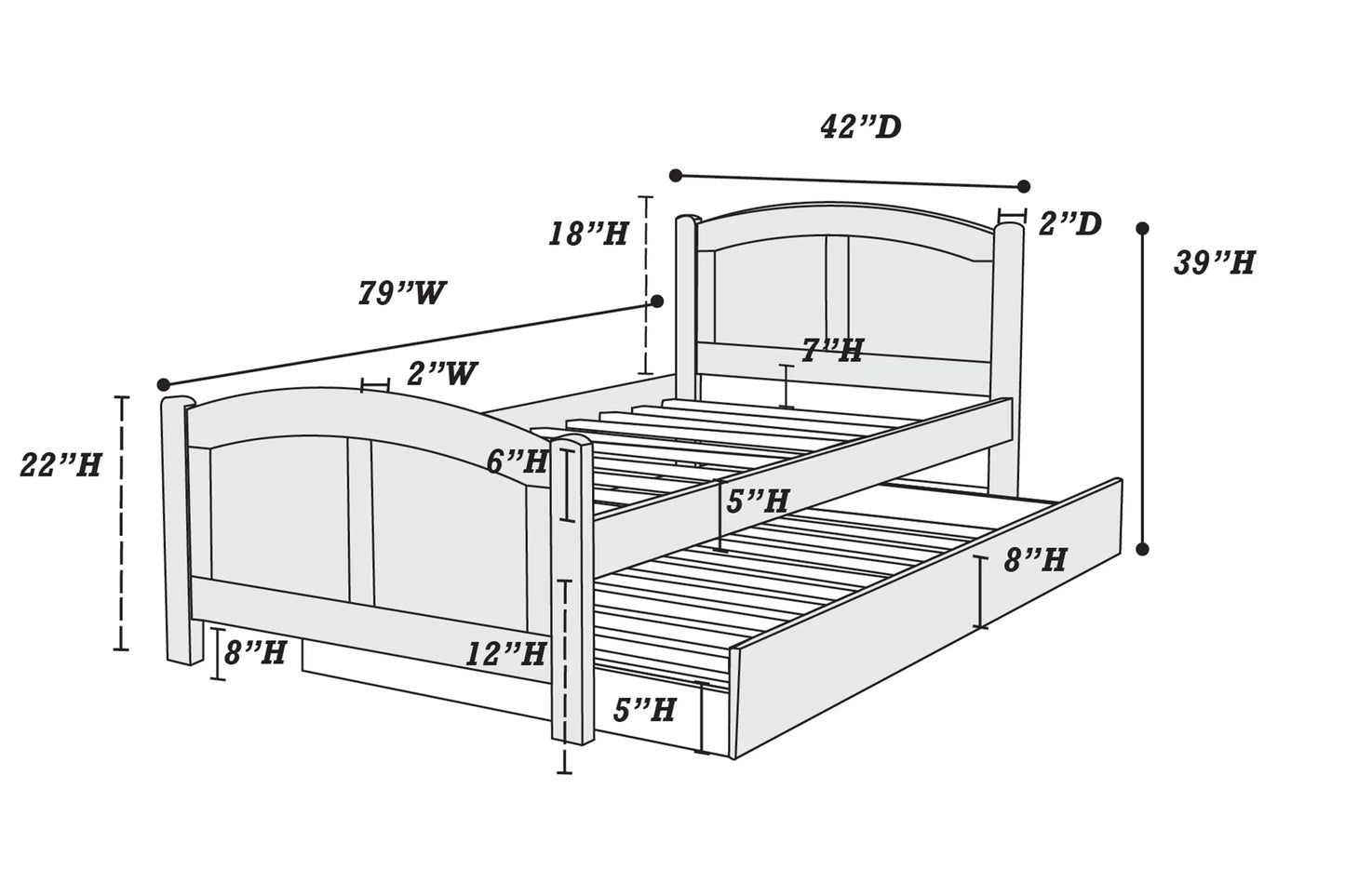 Twin Bed With Trundle